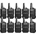 Retevis RT15 Walkie Talkies for Adults 16CH UHF FRS Hands Free Encryption Rechargeable Walkie Talkies Long Range(10 Pack)