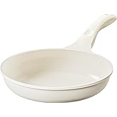 Redchef Ceramic Frying Pan, Small Nonstick Frying Pan, Non Stick Pans for Eggs & Omelets, PFOA & PFAS-Free, Fast & Even Heat, Compatible with All Cooktops, Dishwasher Safe, Beige White, 9.5"