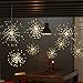 6 Silaba 3 Pack LED Decorative Starburst Fairy Hanging Copper Wire String Lights(Waterproof) with 8 Mode Dimmable Battery Operated Remote Control(Warm White).