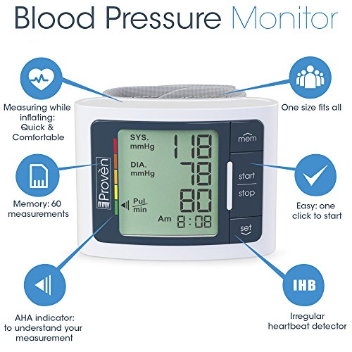 iProven Wrist Blood Pressure Monitor Watch Digital Home Blood