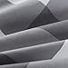 Vaulia Lightweight Microfiber Duvet Cover Set, Grid Pattern Design, Grey Color - Queen