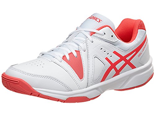 ASICS Women's Gel-Gamepoint Tennis Shoe, White/Diva Pink, 9 M US