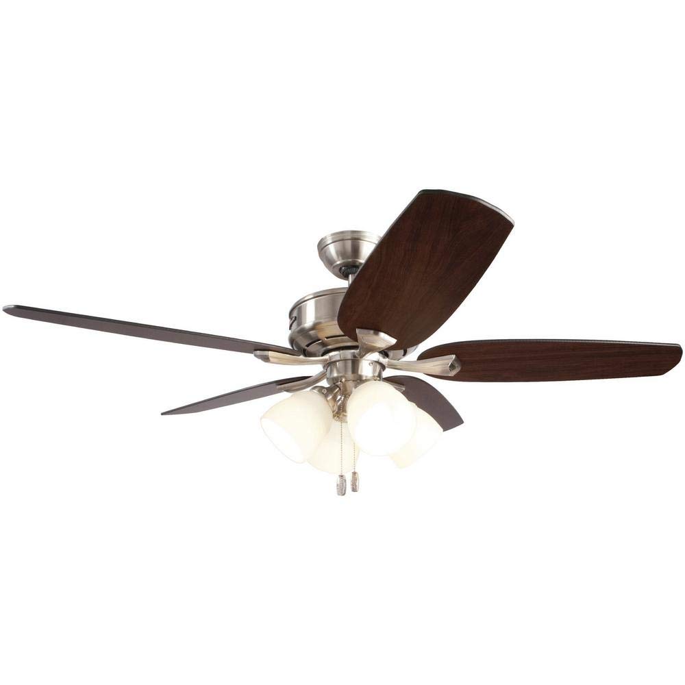 Hunter Channing 52 in. Indoor LED Brushed Nickel Ceiling Fan with Light