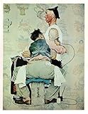Norman Rockwell The Tattooist 1944 Art Print - 8 in x 10 in - Unmatted, Unframed