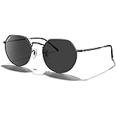 MERRY'S Round Polygon Metal Polarized Sunglasses for Women Men Retro Classic Vintage Shades S6565