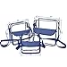 BAGAIL Clear Purse NFL &PGA Approved Cross-Body Shoulder Messenger Bag w Adjustable Strap (royal, 8x8x3)