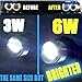 phgiveu 6W 6000K LED Marker Angel Eye Halo Rings Headlight Bulb, Set of 2