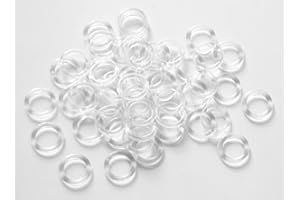 Caf�� Curtain Rings 50pcs Clear Plastic Rings for Roman Shades 5/8"(16mm)