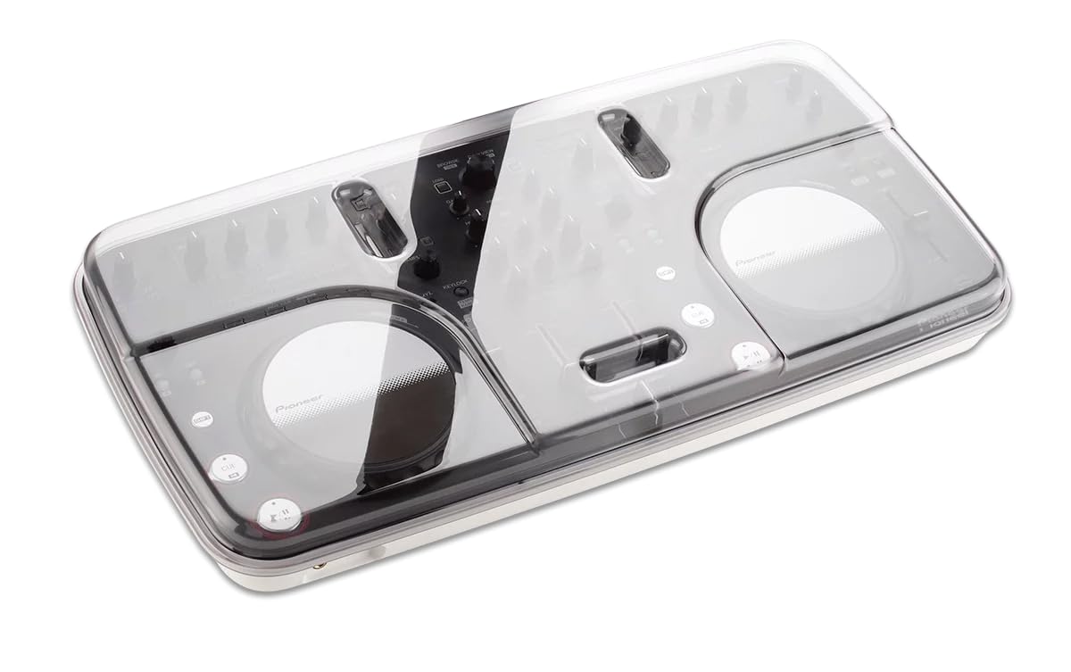 Decksaver Cover for Pioneer DJ DDJ-Ergo-V - Super-Durable Polycarbonate Protective lid in Smoked Clear Colour, Made in The UK - The DJs' Choice for Unbeatable Protection