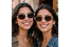 2pcs Metal Frame Oval Retro Fashion Glasses For Women, Suitable For Everyday Wear, Traveling & Beach