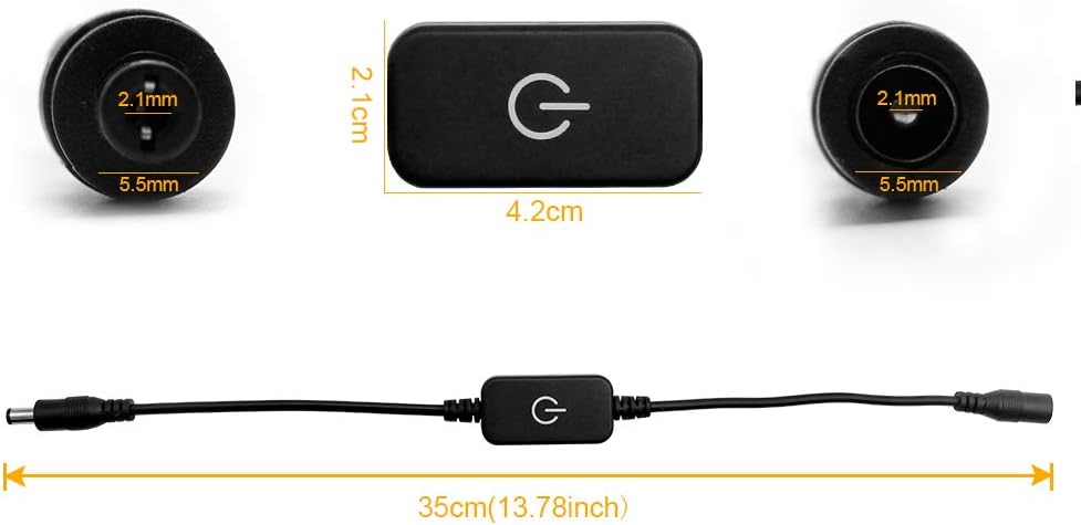 2 Pack Mini LED Touch Dimmer Switch, DC 12V 2A with DC Female Barrel Connector to Screw Adapter for Single Color 3528 5050 LED Strip Light: Industrial & Scientific