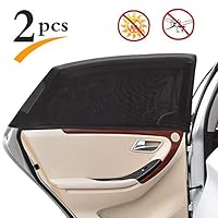 Uarter Universal Car Rear Side Window Baby Kid Pet Breathable Sun Shade Mesh Backseat (2 Pcs) Fits Most Cars/SUVs