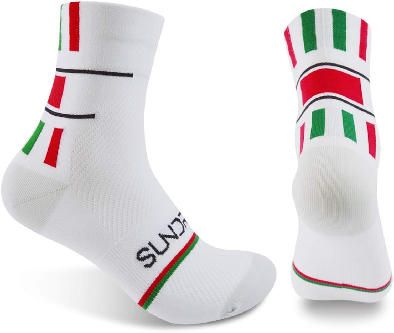 Sundried White Road Bike Cycle Socks Premium MTB and Road Bike Cycle Clothing (S/M)