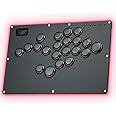 GuileKeys Leverless Controller Arcade Stick GK-21, All-Button Arcade Controller 21Keys for PS4/PS3/PC/Switch, Arcade Fight Stick with RGB/Turbo/Hot-Swap/Low Profile Switch Black