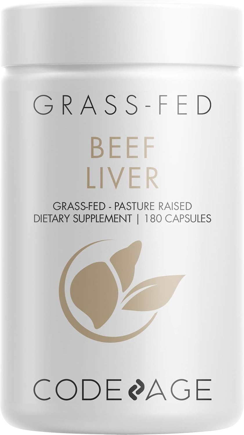 Codeage Grass Fed Beef Liver Supplement, Freeze Dried, Non-Defatted