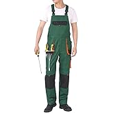 Men's Industrial Work Overalls - Two-Tone Carpenter Protective Jumpsuit