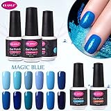 CLAVUZ Soak Off UV LED Gel Polish Nail Lacquer Salon Art Manicure Varnish 8ml Magic Blue Series