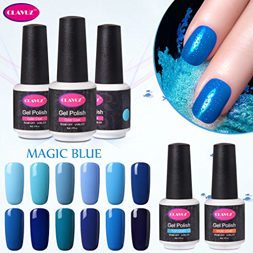 CLAVUZ Soak Off UV LED Gel Polish Nail Lacquer Salon Art Manicure Varnish 8ml Magic Blue Series CLAVUZ Soak Off UV LED Gel Polish Nail Lacquer Salon Art Manicure Varnish 8ml Magic Blue Series
