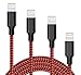 XUZOU Lightning Cable,4Pack 8 inch 3FT 6FT 10FT Nylon Braided iPhone Cable iPhone Charger Cord to USB Charging for iPhone 7/7 Plus/6/6 Plus/6S/6S Plus,SE/5S/5,iPad,iPod Nano 7(Black+Red)