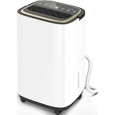 5000 Sq.Ft Dehumidifier for Basement with Drain Hose, 52 Pint Large Best Compressor Dehumidifiers for Home or Garage, Smart Humidity Control, 24H Timer & Child Lock, Ideal for Large Rooms, Garage