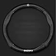 IASJKI Car Steering Wheel Cover for Suzuki Jimny GJ 2018-2022, Non-Slip Breathable Microfiber Leather Steering Wheel Cover, Steering Wheel Protector Interior Accessories,A Black, normal