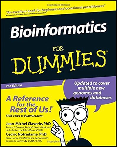 Bioinformatics For Dummies Bioinformatics For Dummies