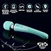 Therapeutic Wand Massager - Handheld Cordless and Powerful - 8 Speeds and 20 Patterns - USB Rechargeable - Magic Recovery Effect for Body - Back Neck Shoulder Feet - Turquoise