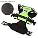 Dog Harness, Itery Adjustbale Non Pull Pet Harness Soft Vest Padded Dog Body Harness with Handle & Reflective Stitching (M, Green)