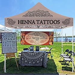 Pop Up Canopy Tent for Henna Tattoos