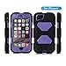 Iphone 6 Case, Aceguarder® New Hot [Shockproof] [Light Weight] [Rainproof] Extreme Duty Screen Protector Cover Case with Stand for Iphone 6 4.7 Inch (Black/purple)