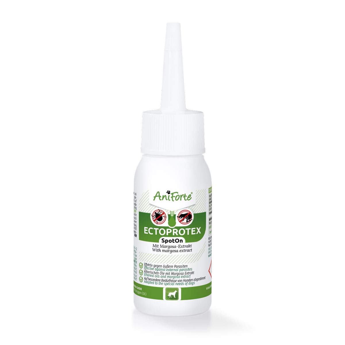 AniForte Ectoprotex Dog 50ml - Tick, Mite and Flea Treatment for Dogs, Spot On For Protection and Prevention Against Parasites, Effective Repellent, Natural Alternative to Chemical Flea Killer Sprays
