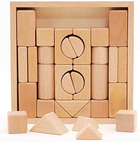 1 Set 32 Pcs Of High-Grade Building Blocks, Fine Log Blocks, Educational Toys, Baby Block Toys