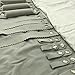 UnionPlus Velvet Travel Jewelry Roll Bag Organizer for Necklaces Bracelets Earrings Rings, Black and Grey