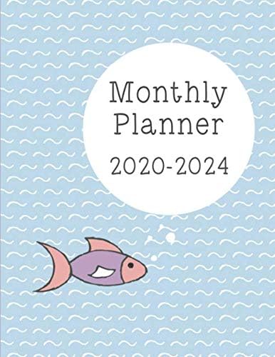 5 Year Planner 2020-2024: 60 Month Yearly Planner Monthly Calendar |  Large Size 8.5"x11" | cover fish v.1