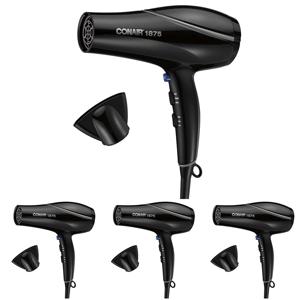 Conair 1875 Watt Shine & Style Hair Dryer, Color May Vary (Pack of 4) Image