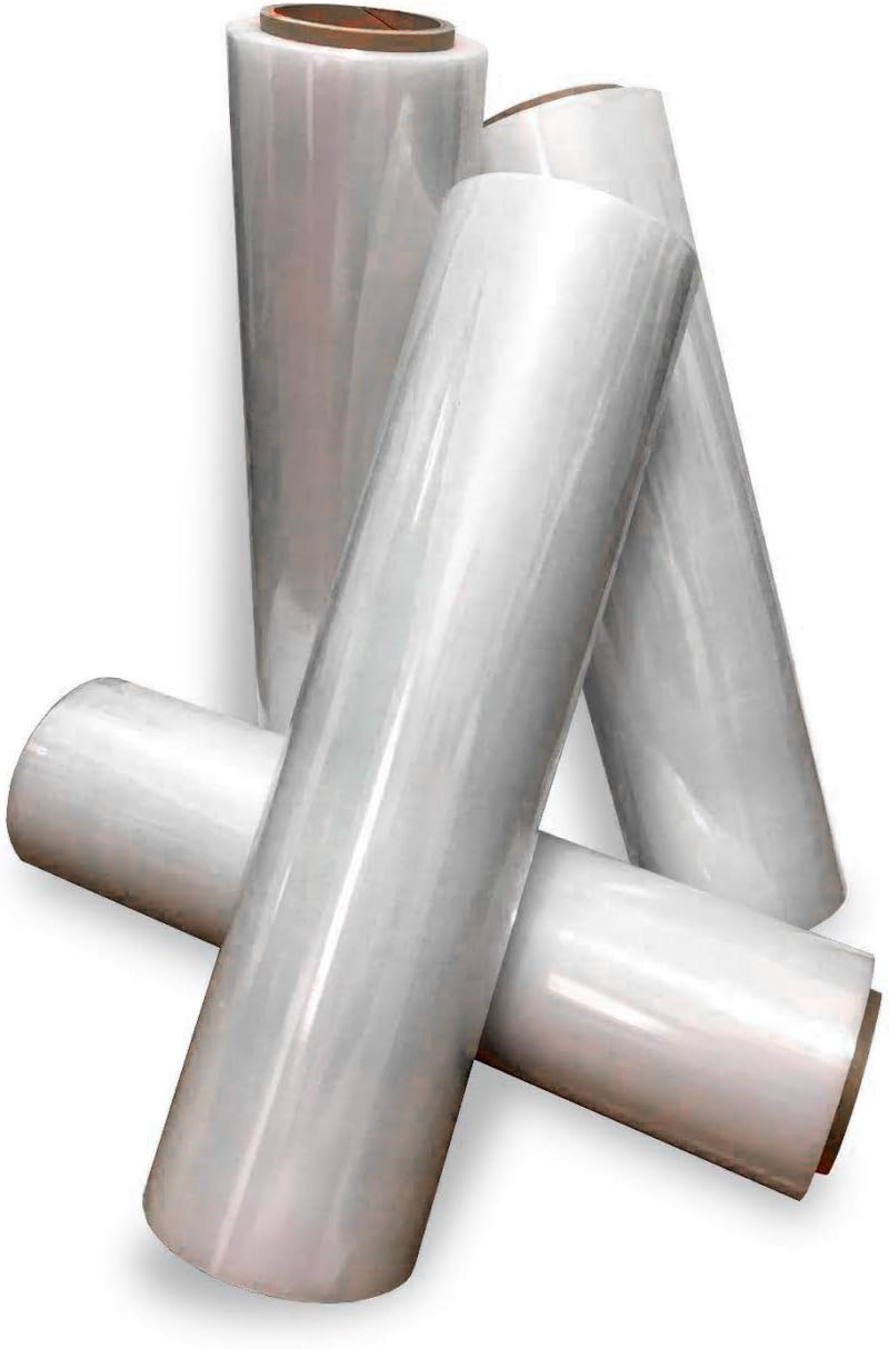 18" Stretch Film/Wrap 1200ft 500% Stretch Clear Cling Durable Adhering Packing Moving Packaging Heavy Duty Shrink Film (1 Pack, Clear) : Office Products