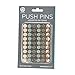 U Brands Fashion Steel Push Pins, Assorted Colors, 54-Count