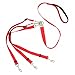 Mopaclle Pet Supplies for Dog Leashes Premium Three Way Dog Leash with Adjustable Detachable Dog Coupler for One,Two,Three Samll/Medium Dog (Red)