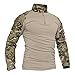 TACVASEN Mens Classic Lightweight Pullover Long Sleeve Tactical Combat Tee Shirt Top CP,US L/Tag 2XL