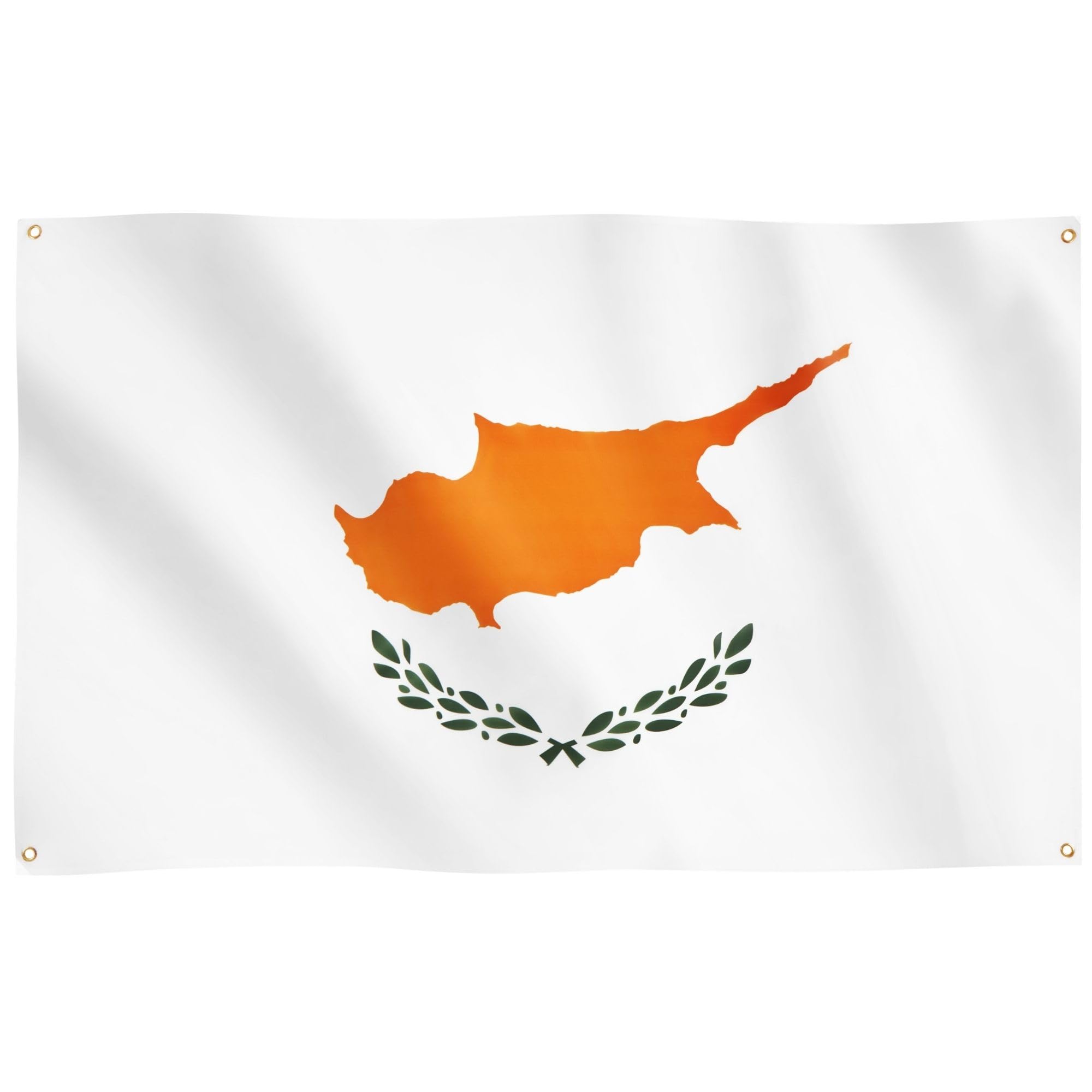 Runesol Cyprus Flag, 91x152cm, 3ft x 5ft, Cypriote Republic Flag, Cyprian, Independence Day, National Day, Eyelet In Every Corner, Premium Flags, Inside, Outside, Vivid Colours — image 1
