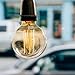 Vintage Light Bulb, Elfeland Antique Retro Edison Bulb 60w E26 E27 Medium Base Globe Incandescent Light Bulbs G80 Dimmable for Pendant Lighting Wall Sconces Ceiling Fan (2 Pack)