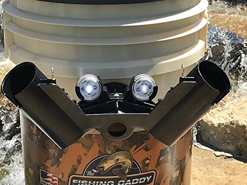 THE-FISHING-CADDY-Fishing-Bucket-Storage-Organizer-Kit--Includes-Padded-Seat-Fishing-Rod-Holder-Beer-Holder-and-Waterproof-LED-Light-for-Night-Fishing-Camo