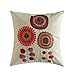 MIULEE Pack of 4, Flower Decoration Linen Burlap Decor Square Throw Cushion Cover Cushion Case for Living Room Sofa Bedroom Car 18 x 18 Inch 45 x 45 cm