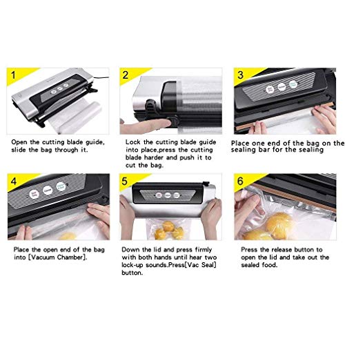 YFGQBCP vakuumiergerät Vakuumierer, Multi-Functional-Food-Sealer entfernt for Food Saver und Sous Vide 4 in 1… – Bild 8