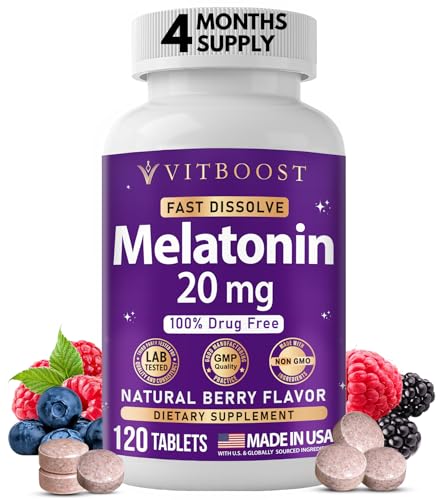 VITBOOST Melatonin 20mg Fast Dissolve Sleep Aid