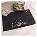Homecube 16 by 24-Inch Fabric Door Mat Entrance Mat for Home Clean Absorbent Antiskid Cute Cartoon Totoro Design Kitchen Bath Mats (Black)