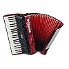 Hohner a16831s Bravo Line Facelift III 120 Bass Chromatische Piano Akkordeon mit Gigbag, rot