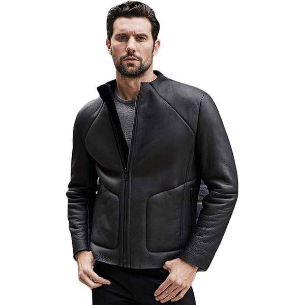 Men's 70'S Retro Real Leather Jacket 100% Lambskin Napa Bomber