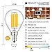 CRLight LED Globe Bulb 6W 3200K Soft White 700LM, 70W Equivalent E12 Candelabra Base Dimmable LED Filament Bulbs, G14(G45) Clear Glass Globe Shape, 360 Degrees Beam Angle, 3 Pack
