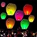 Tinksky Sky Lantern Chinese Kongming Lantern Wishing Lamp, Pack of 10 (Random Color)